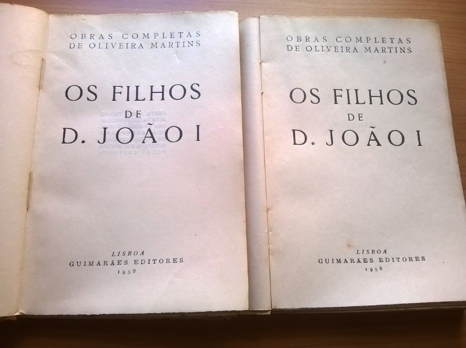 Os Filhos de D. João I (em 2 vols) - Oliveira Martins (portes grátis)