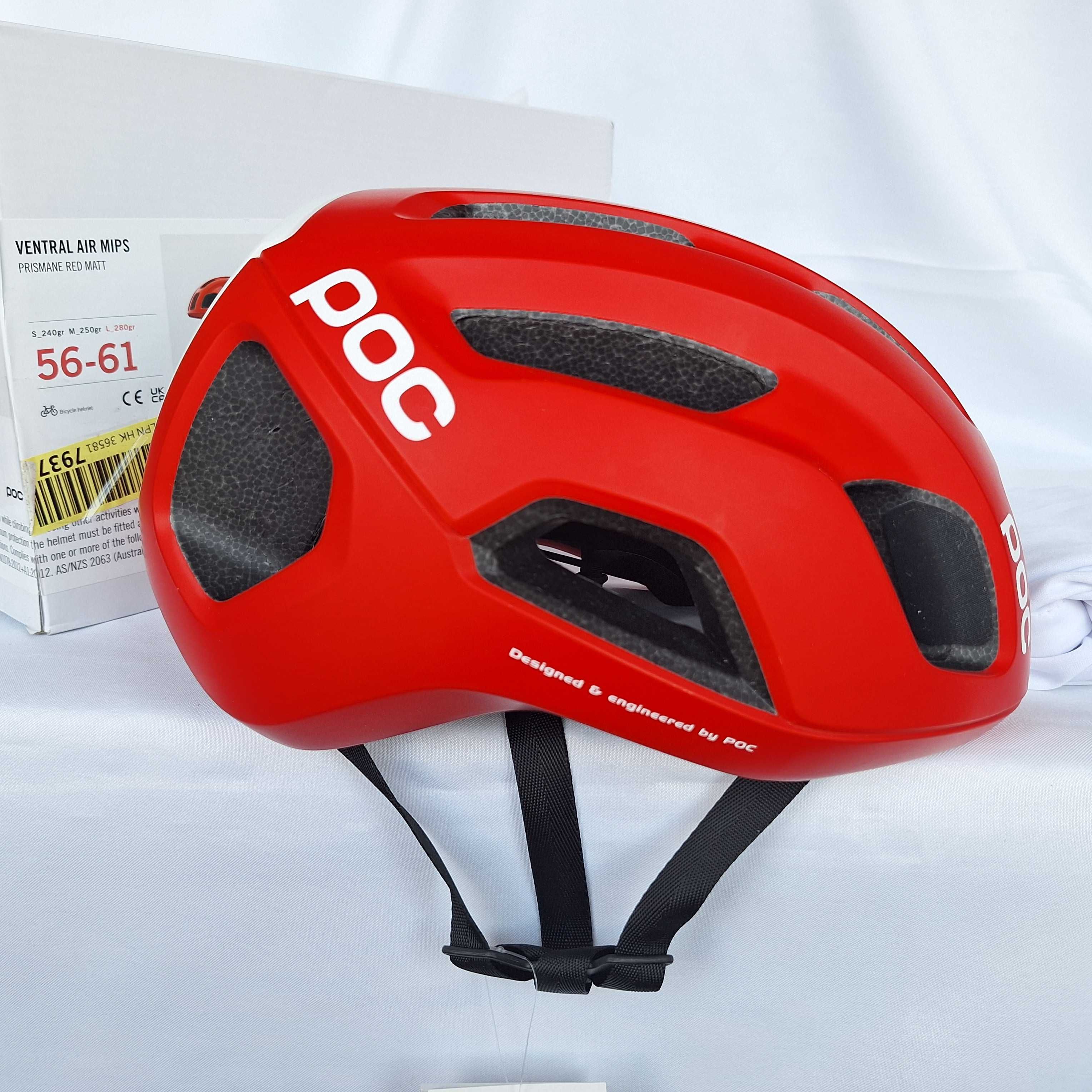 Kask rowerowy szosowy Poc Ventral Air Mips Prismane Red Matt L 56-61cm