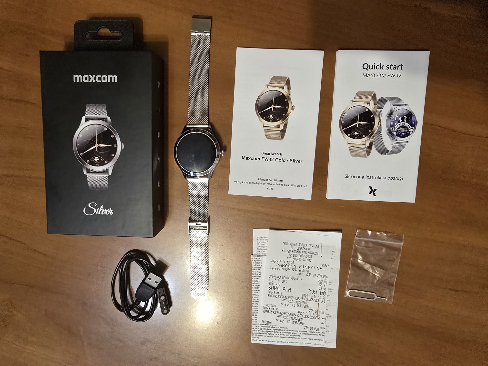 Nowy damski Smartwatch Maxcom FW42 Silver