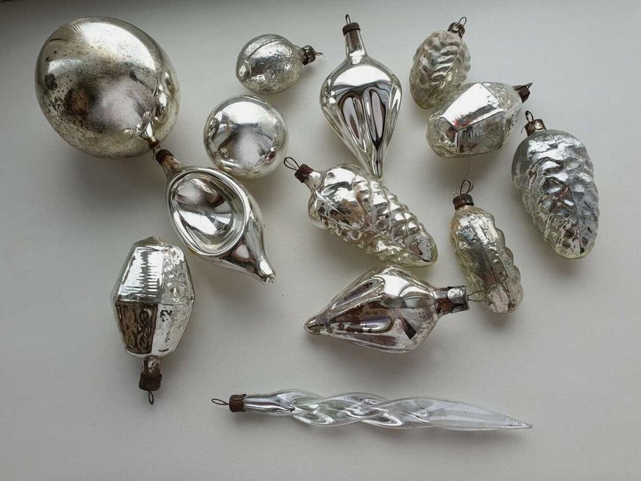 Винтажные советские ёлочные игрушки 13 штук СССР