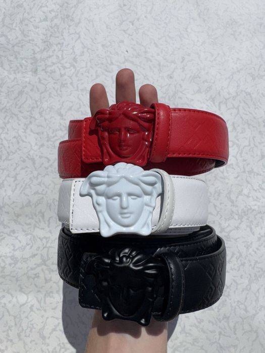 versace belt white, black and red colour 110 sm
