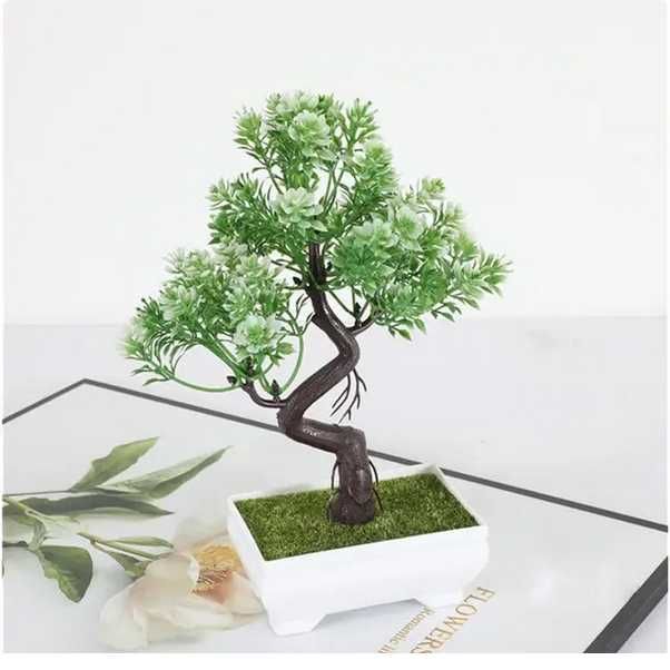Sztuczna roślina Bonsai Mały w doniczce, dekoracja do domu.