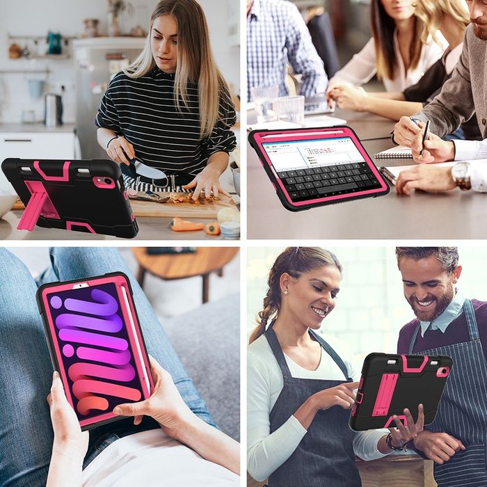 Etui do iPad Mini 6 8.3" z Podstawką i Miejscem na Rysik Czarne