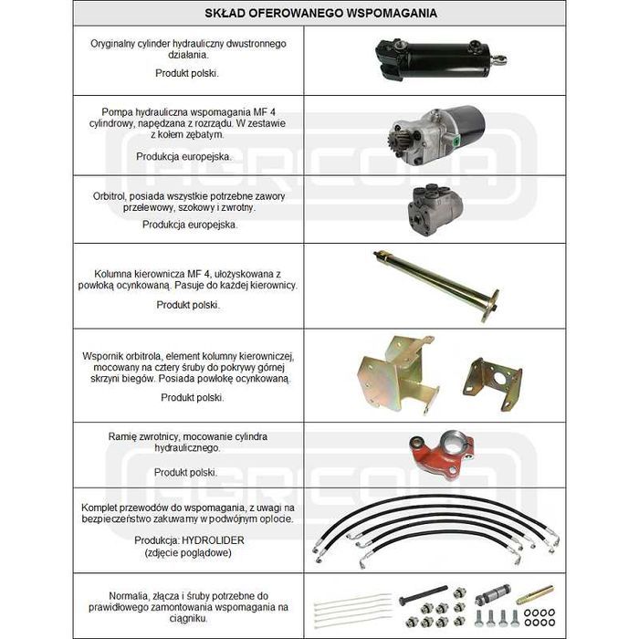 Wspomaganie kierownicy Ursus 4512 i MF 4 cylindrowe - orbitrol DANFOSS