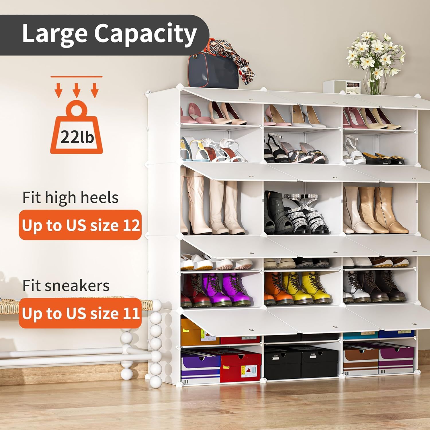 Szafka modułowa/organizer na ubrania, buty itp. 122 x 30 x 122 cm