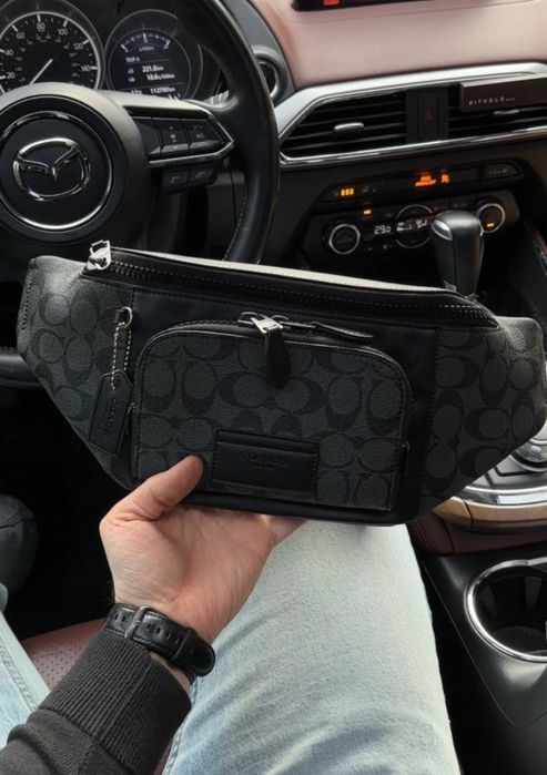 Сумка чоловіча бананка Соach Track Belt Bag Grey