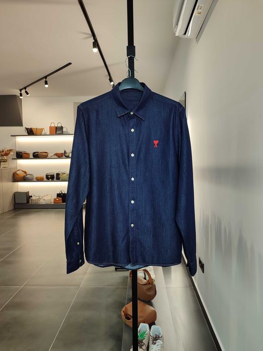 Сорочка AMI Paris Ami De Coeur Denim Shirt