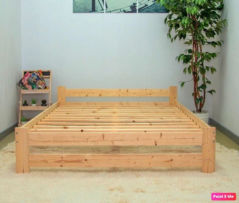 Łóżko drewniane z materacem 90x200 Wymiary SOSNOWE Wysyłka PL