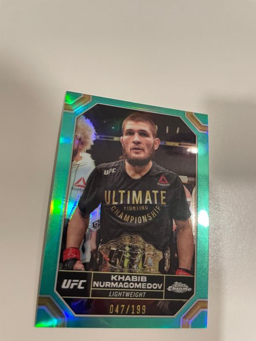 Khabib Nurmagomedov 2024 Topps Chrome UFC #112 Aqua Refractor /199