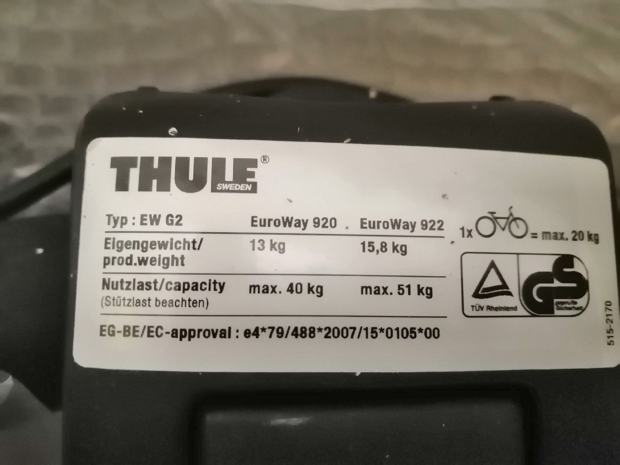 Thule G2 bagaznik platforma na 2 rowery jak NOWY