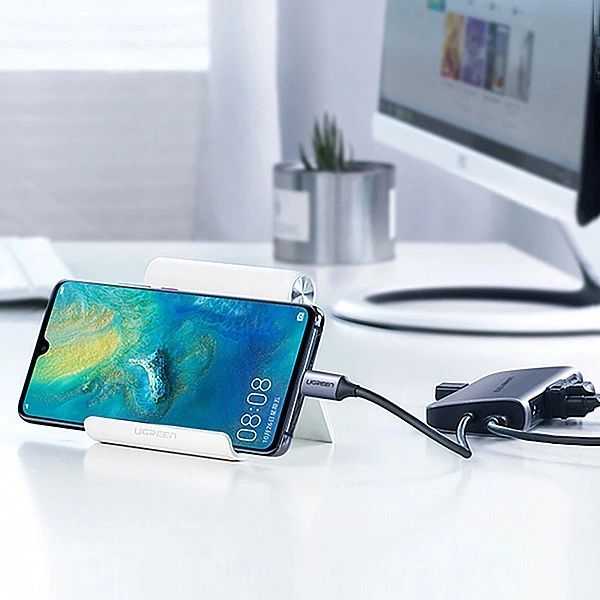 Adapter Ugreen Cm179/9w1 Usb-c - 3x Usb-a 3.0 / Hdmi / Vga / Rj45 / cz