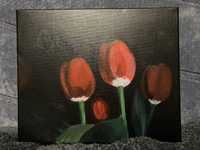 Obraz obrazek akrylowy akryl kwiaty idealne na prezent 24X30 A4