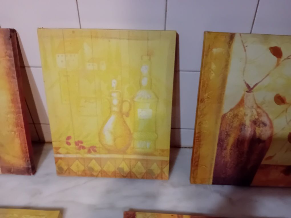 Conjunto de 5 Quadros em Tela Decorativos