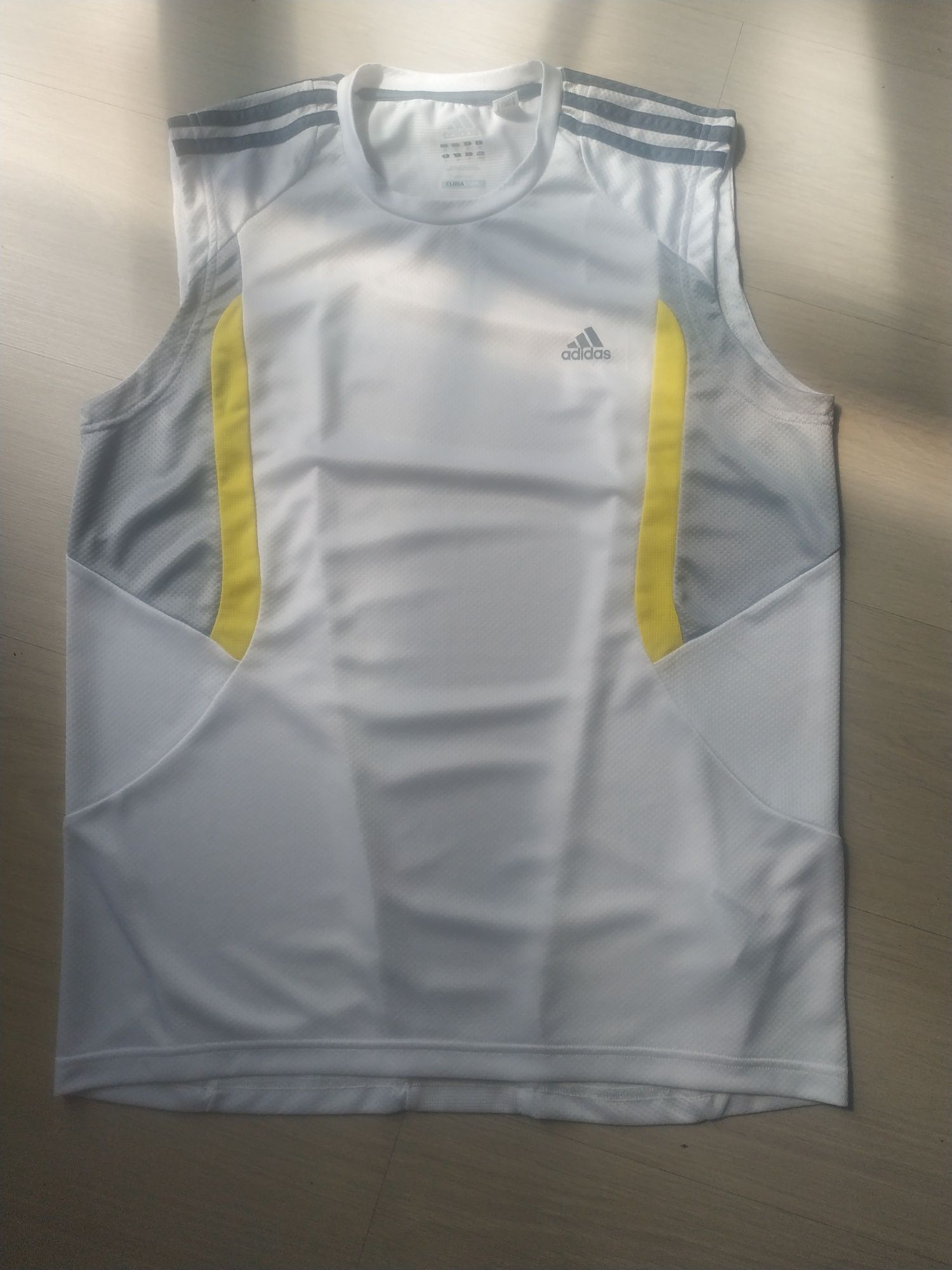 Podkoszulek koszulka biała bez rękawów adidas