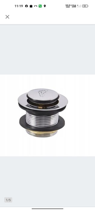 Korek KLIK-KLAK brodzikowy EXPERT