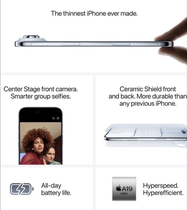 Iphone 17 air 256gb novo