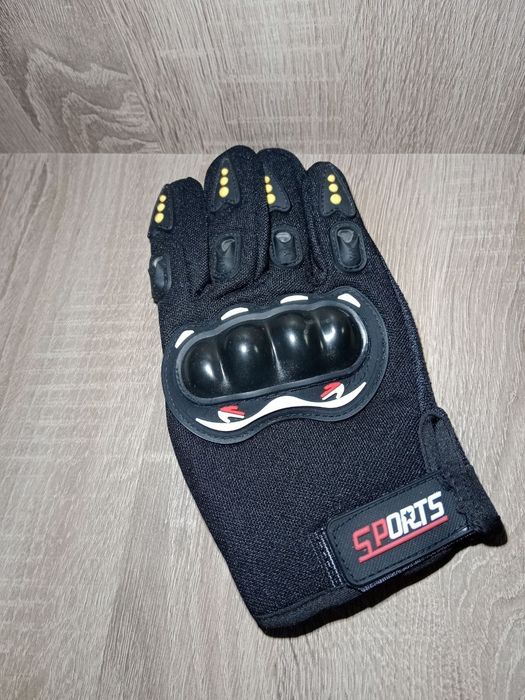 Тактичні рукавиці чорні проризинені рукавиці кастет