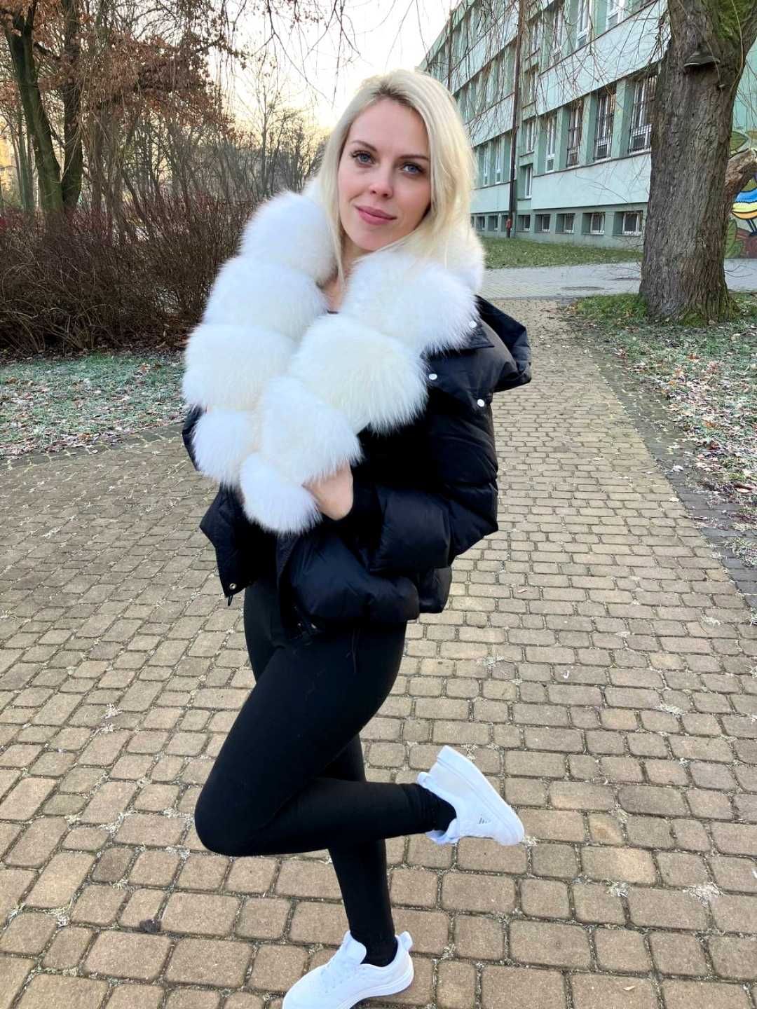 Kurtka. Naturalne futro lisa