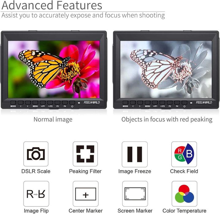 7" calowy monitor LCD do podglądu np. do kamery