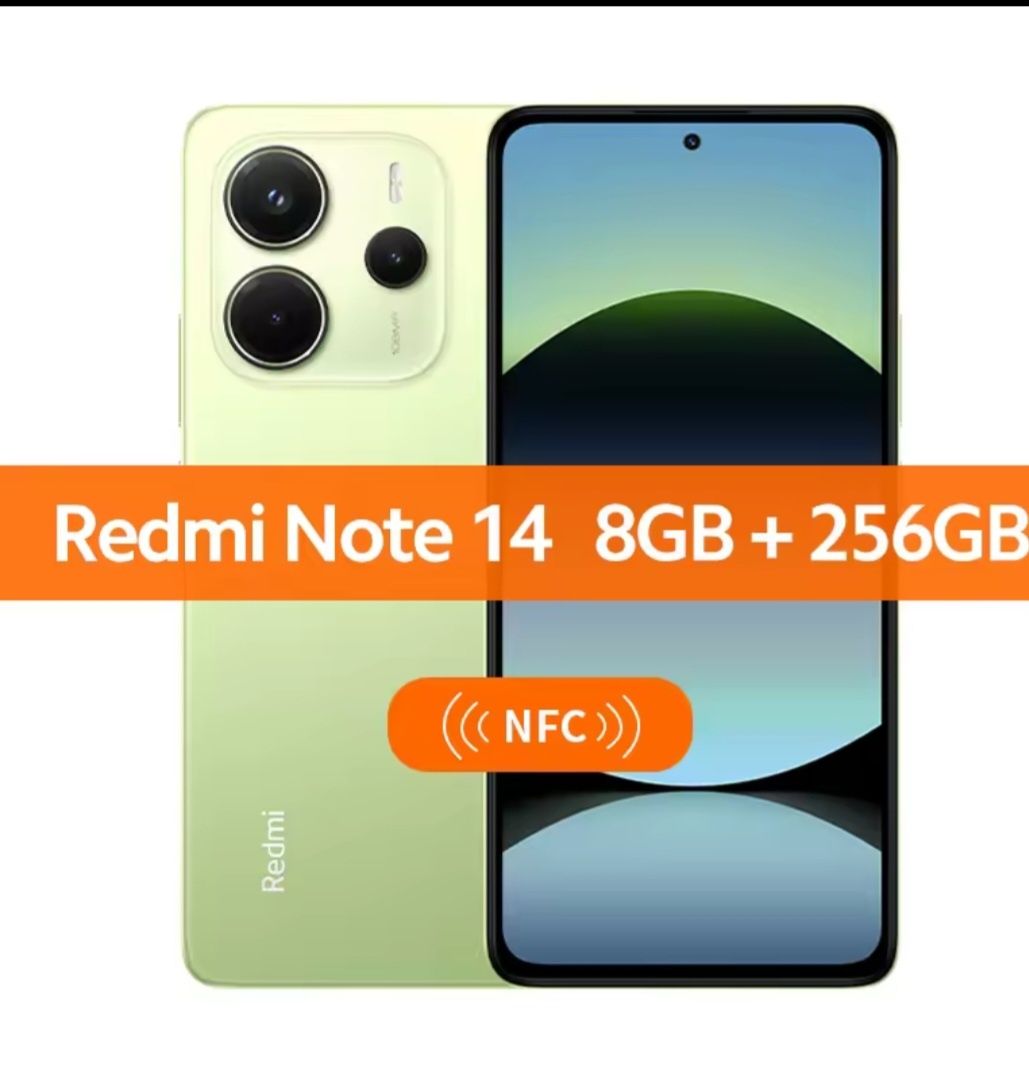 Xiaomi redmi note 14 6/128 8/256GB NFC  green Global version EU нові