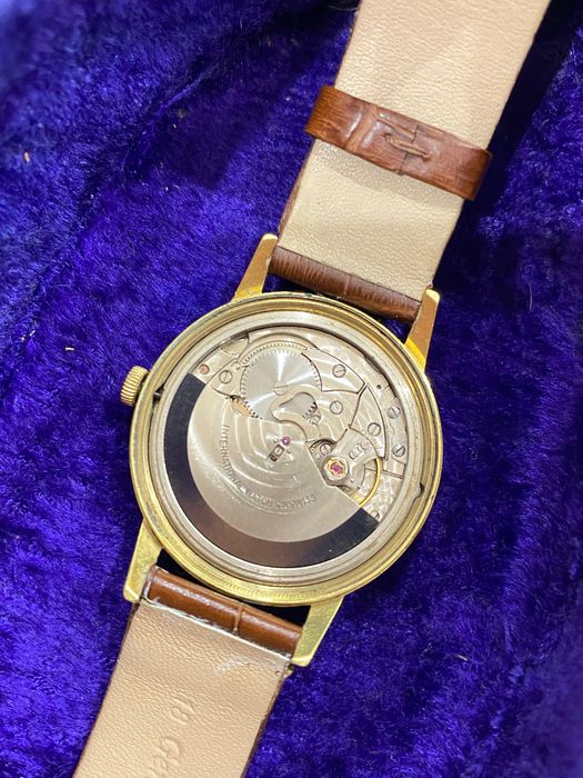 Relógio iwc Automático internacional Watch Vintage Plaquet Ouro