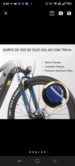 Bicicleta eléctrica com 2 baterias - TROCO POR SCOOTER