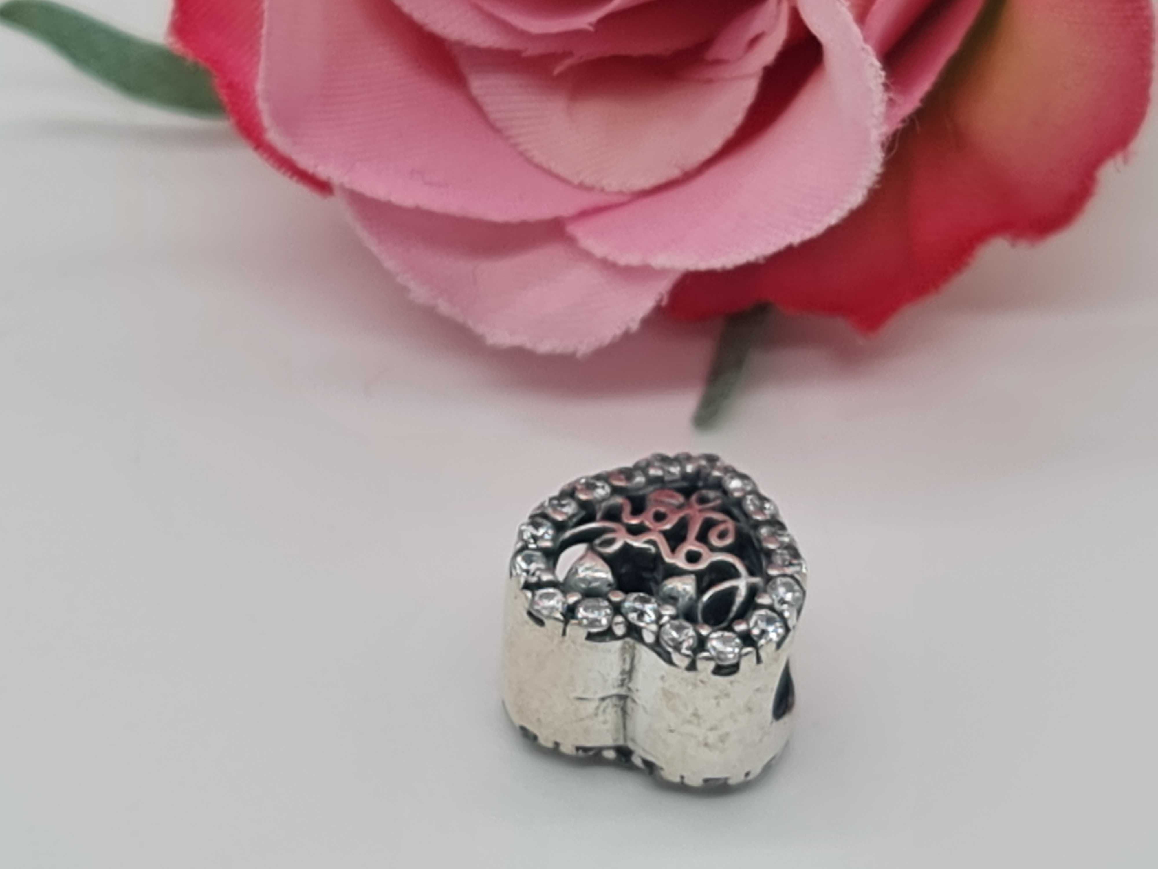 Srebrny charms serce 925 3,0g 1,5cm