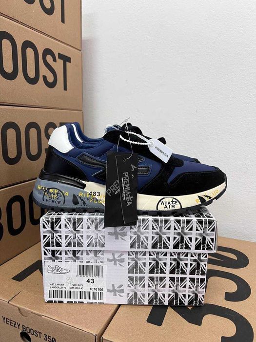 Мужские кроссовки Premiata mick blue / Премиата синие 41 42 43 44 45