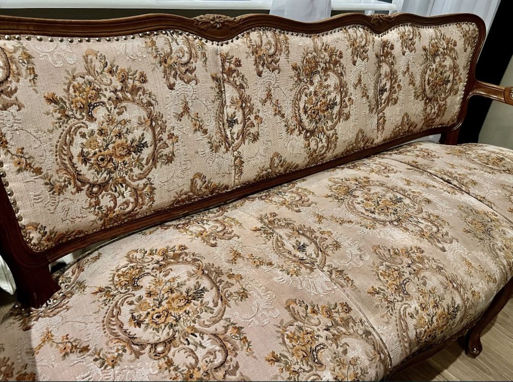 Sofa 3 osobowa na nóżkach ludwik antyk