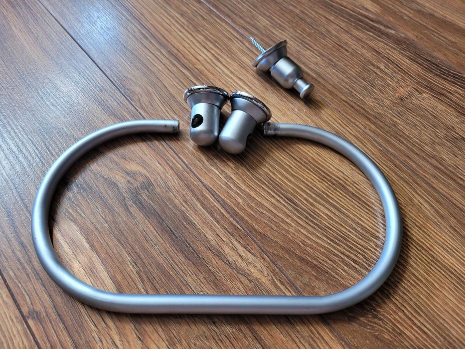 Zestaw uchwytów łazienkowych srebrne wieszaki 2 szt