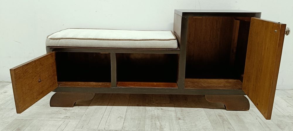 szafka vintage na buty z półkami siedzisko do przedpokoju