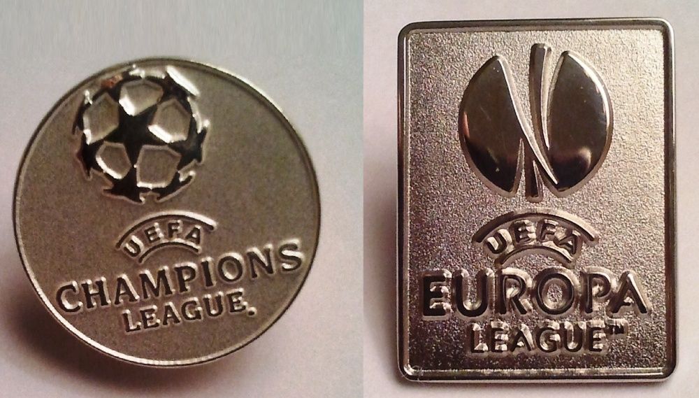 Комплект из 2-х значков Лига Чемпионов / Лига Европы УЕФА UEFA