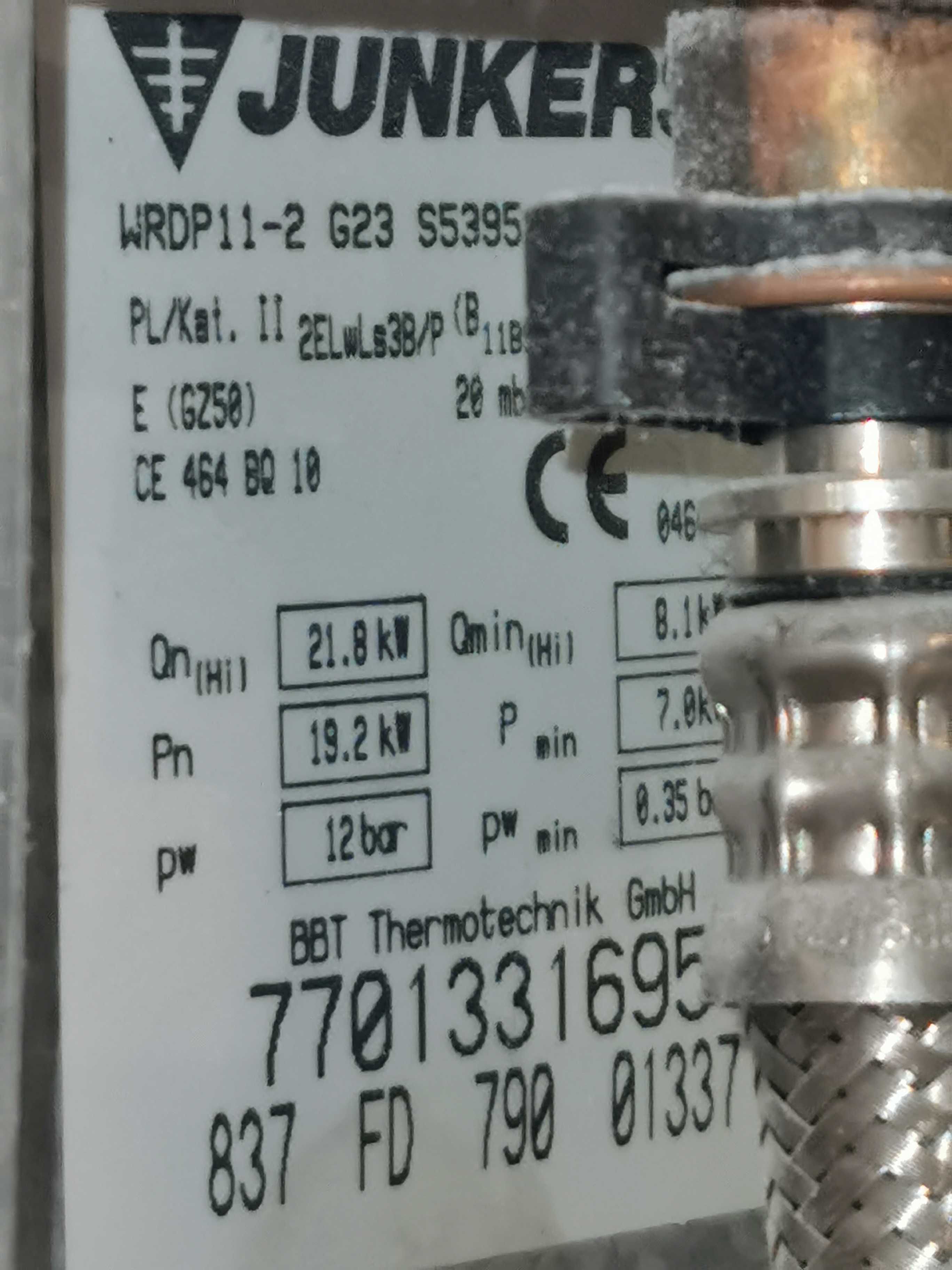 piec gazowy Junkers - WRDP 11 - 2G 23