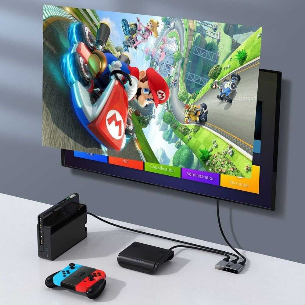 Разветвитель сплиттер Baseus Matrix HDMI Splitter Space Grey
