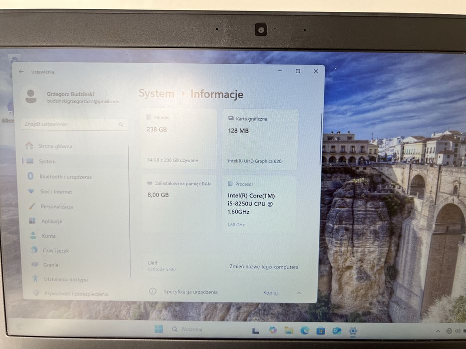 Laptop Dell Latitude 5490