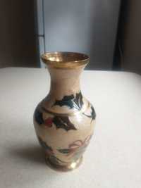 Mosiężny wazon ze wzorami 16 cm wysokość