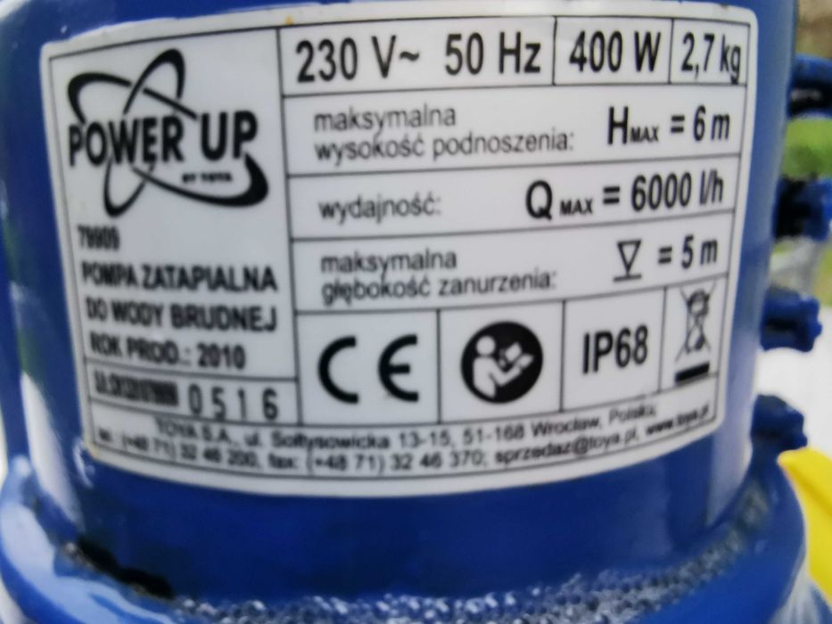 Pompa do brudnej wody