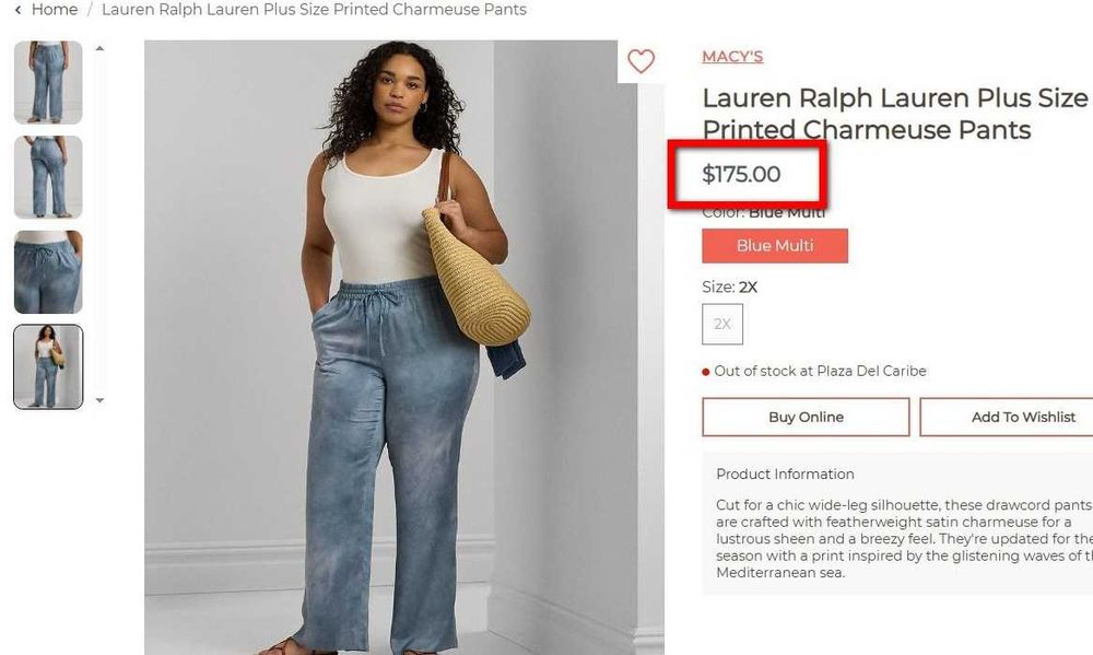 Massimo Dutti Ralph Lauren брюки из шармеза, XXL