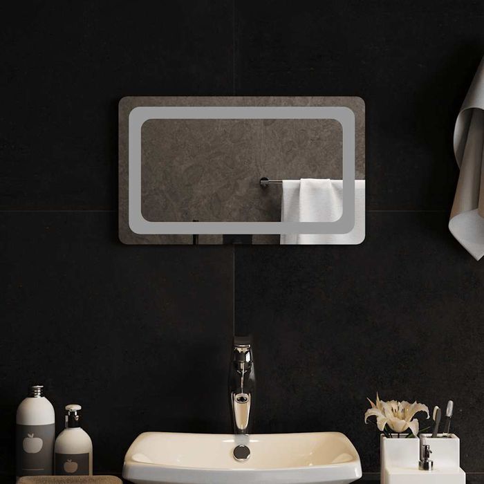 Lustro łazienkowe LED 50x30 cm, wodoodporne IP65, z USB