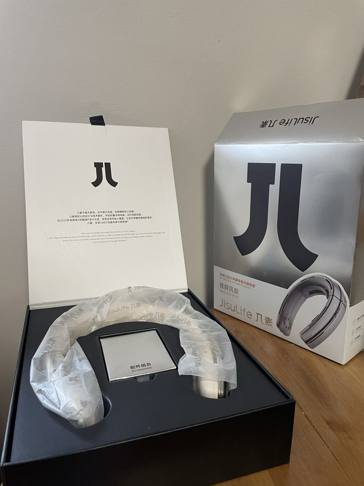 JISULIFE Przenośny Wentylator na Szyjęa