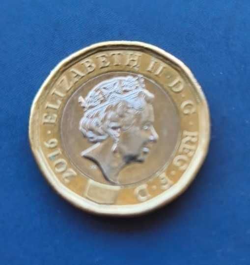 moeda rara de 1 Libra Isabel II
