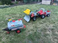 Traktor pedały ładowarka opryskiwacz beczka przyczepka pług Rolly toys