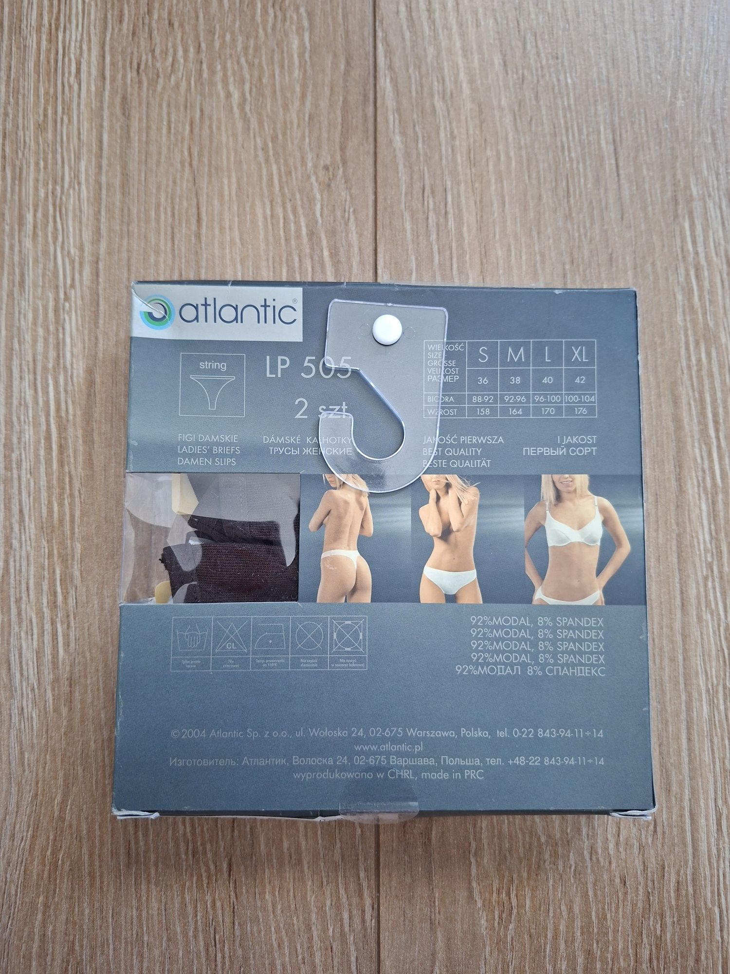 Stringi damskie, rozmiar S, 2 sztuki, modal