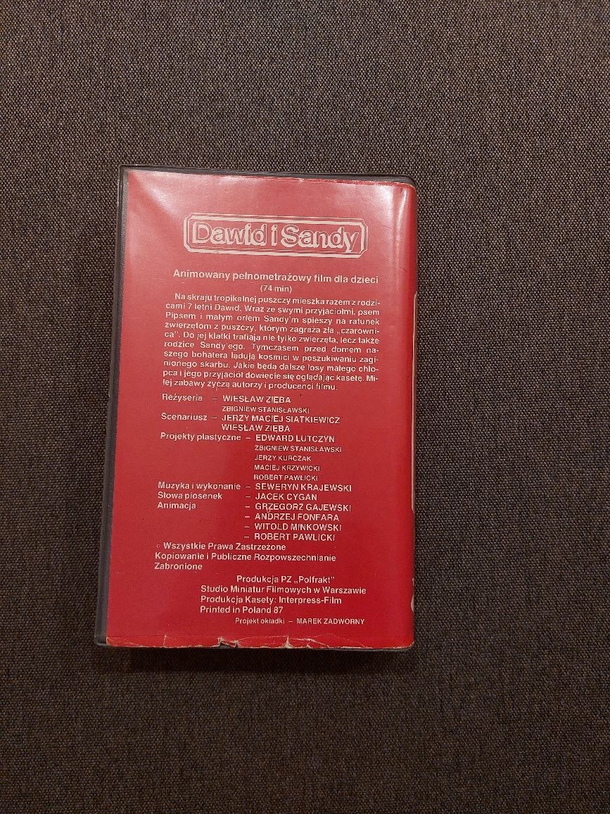 Dawid i Sandy kaseta vhs bajka super stan itp