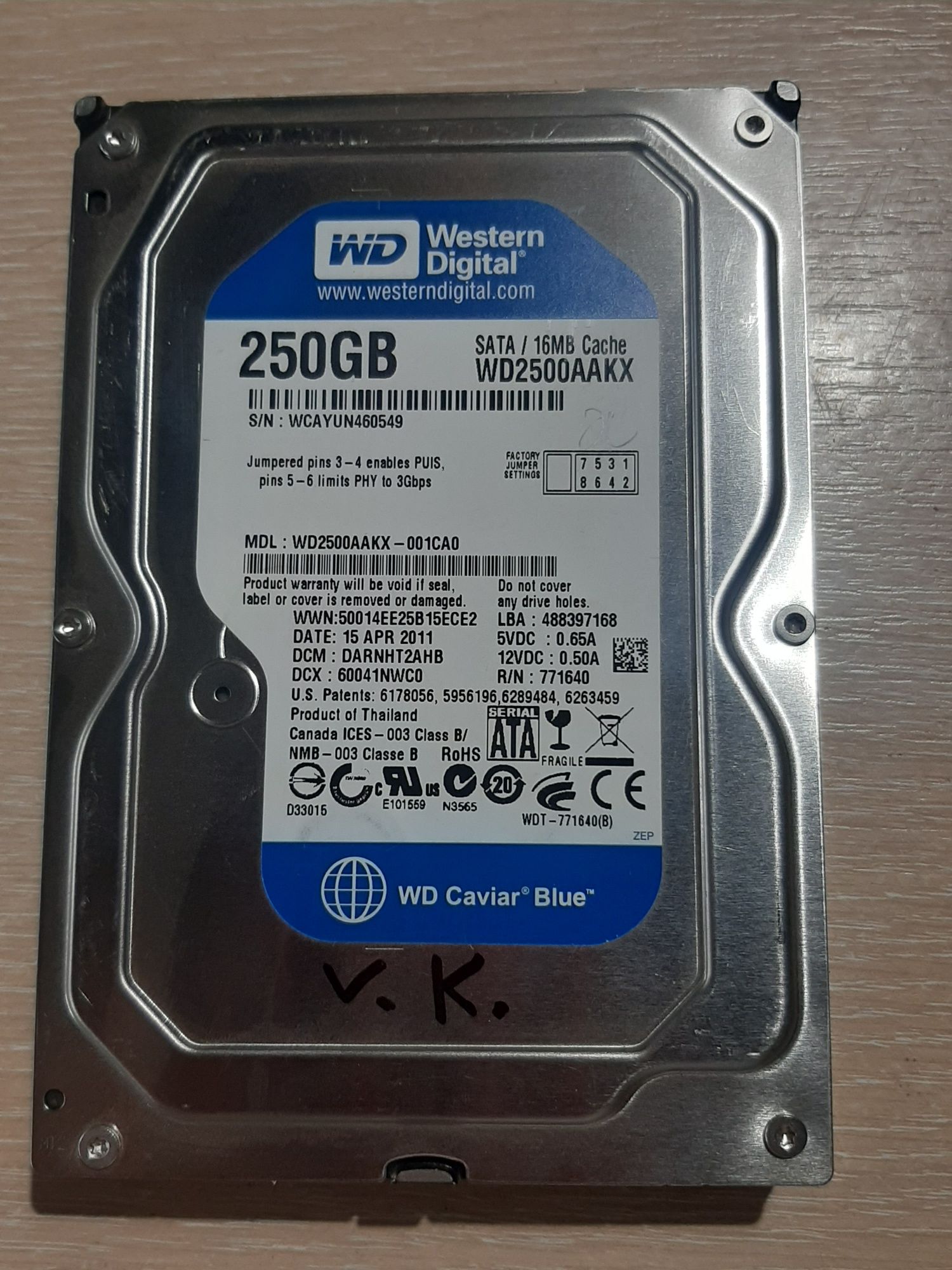 АКЦІЯ! ГАРАНТІЯ! Жорсткі диски Sata. HDD 3,5", 250GB