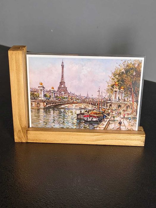 Drewniana ramka na zdjęcie 10×15 cm - idealna na prezent z grawerem