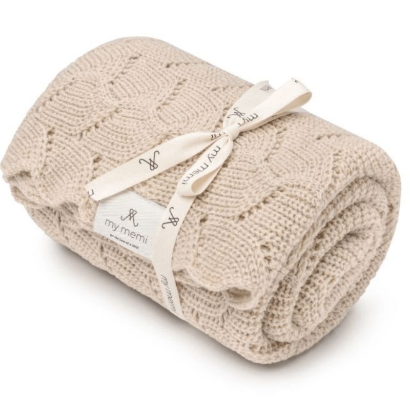 Otulacz ze 100% wełny merino warm beige - MY MEMI