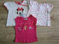 3 x Bluzka koszulka t-shirt Disney rozm. 80/86 - 12/18 m-cy