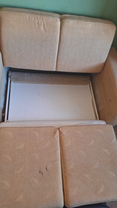 Sofa w kolorze piaskowym 190 x 110