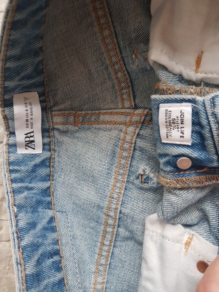 Spodnie Jeansy Zara wysoki stan r.38